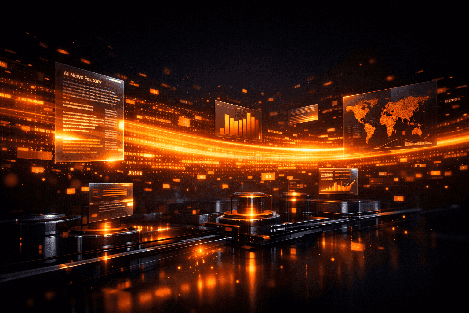 AI Editorial Hub interface for automated news publishing to Telegram and social networks